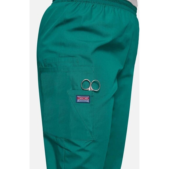 Cherokee Workwear Green Women Plus Size VNeck Scrub 5XL Multi Pocket Set Medical - Picture 6 of 8